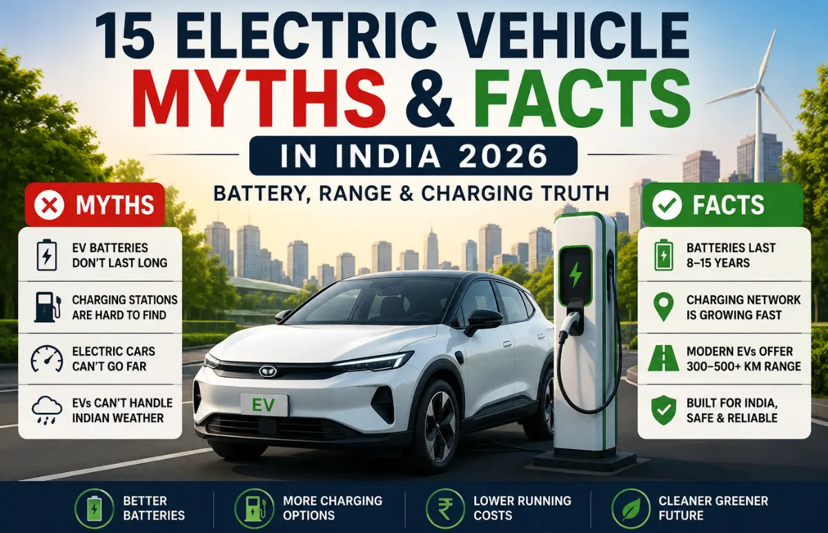 15 Electric Vehicle Myths and Facts in India 2026: Battery, Range and Charging Truth Featured Image
